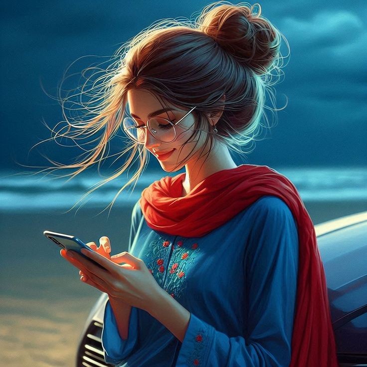 cartoon girl dp photo