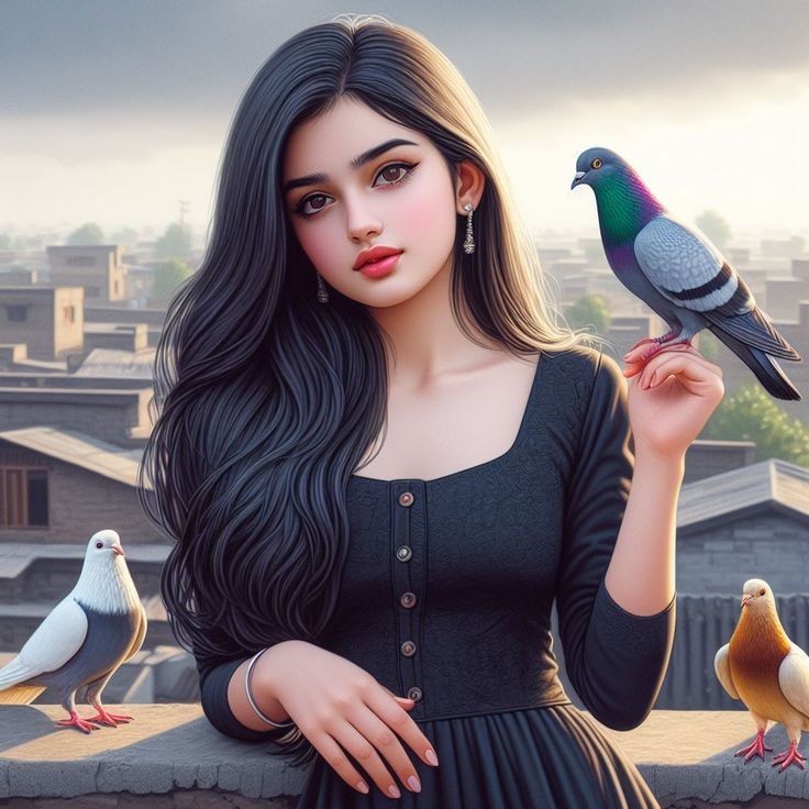 cartoon girl dp photo