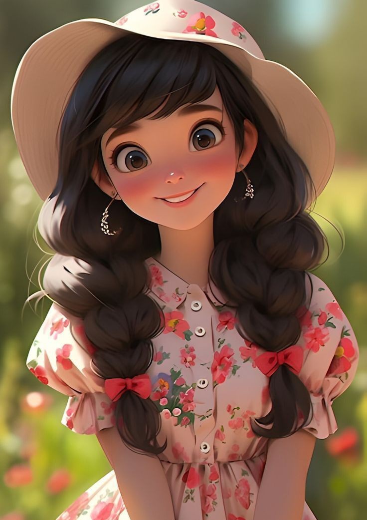 cartoon girl dp photo