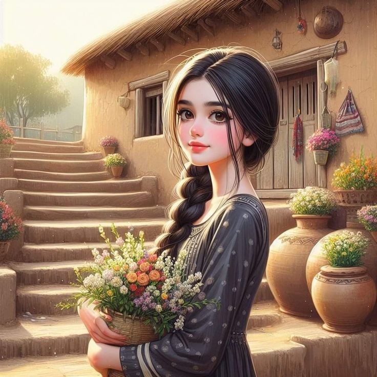 cartoon girl dp photo