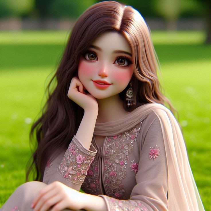 cartoon girl dp photo