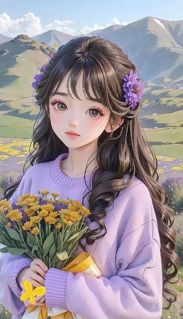 cartoon girl dp photo
